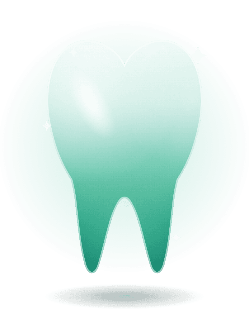 3D render of a glass tooth
